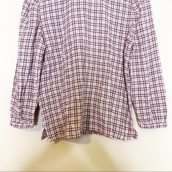 NEW Treasure & Bond Pink Hush Wicklow Plaid Check 3/4 Sleeve Top XS - Picture 5 of 11